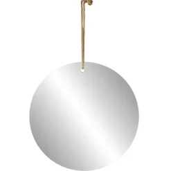 Natural Living spiegel - rond - naturel - jute touw - D30 cm