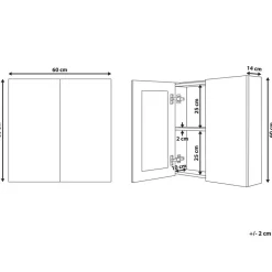 NAVARRA - Badkamermeubel - Wit/Zilver - Multiplex