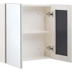 NAVARRA - Badkamermeubel - Wit/Zilver - Multiplex