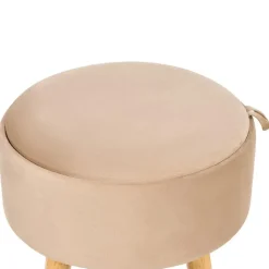 NEELY - Hocker - Beige - Fluweel