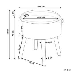 NEELY - Hocker met opbergruimte - Smaragdgroen - Fluweel