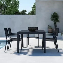 Nest outdoor Grace Uitschuifbare Tuintafel Zwart - 160 tot 240 x 100 cm