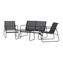 Nest outdoor Vidar Loungeset 4 Delig - Zwart