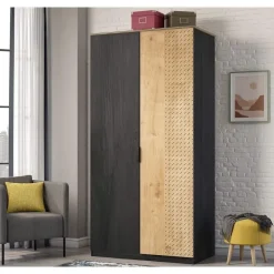 New York tienerkamer 2-deurs kledingkast