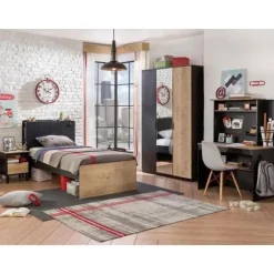 New York tienerkamer 2-deurs kledingkast