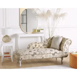 NIMES - Chaise longue - Beige - Rechterzijde - Polyester