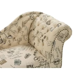 NIMES - Chaise longue - Beige - Rechterzijde - Polyester