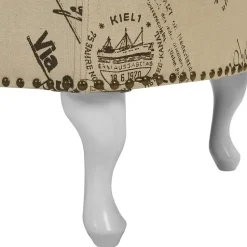 NIMES - Chaise longue - Beige - Rechterzijde - Polyester