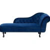 NIMES - Chaise longue - Blauw - Rechterzijde - Fluweel