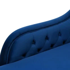 NIMES - Chaise longue - Blauw - Rechterzijde - Fluweel