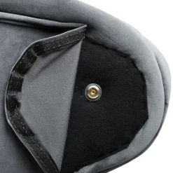 NIMES - Chaise longue - Grijs - Linkerzijde - Fluweel