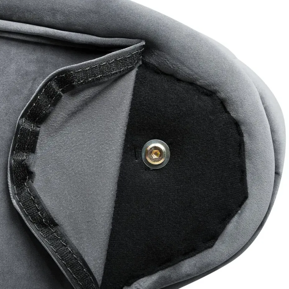 NIMES - Chaise longue - Grijs - Linkerzijde - Fluweel