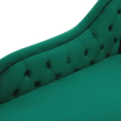 NIMES - Chaise longue - Groen - Rechterzijde - Fluweel