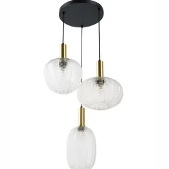NJORO - Hanglamp met 3 lichten - Transparant - Glas