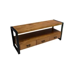 Nobe Interiors TV Meubel Britt 3 lades industrieel 150x45x60cm