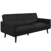 Nola - Slaapbank 3 zits in kunstleer Zwart