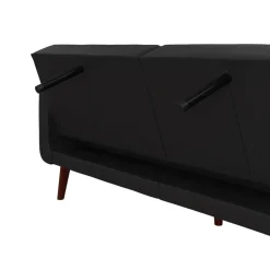 Nola - Slaapbank 3 zits in kunstleer Zwart