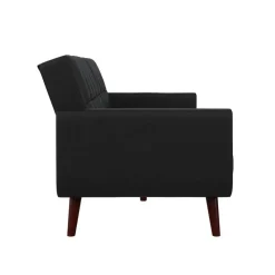 Nola - Slaapbank 3 zits in kunstleer Zwart