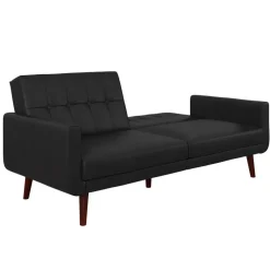 Nola - Slaapbank 3 zits in kunstleer Zwart