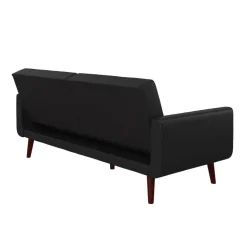 Nola - Slaapbank 3 zits in kunstleer Zwart
