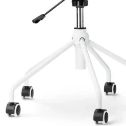 Nolon Nout-Liz Bureaustoel Wit - Beige Kussen - Wit Onderstel