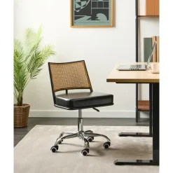 NOME - Bureaustoel - Zwart - Kunstleer