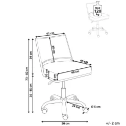 NOME - Bureaustoel - Zwart - Kunstleer