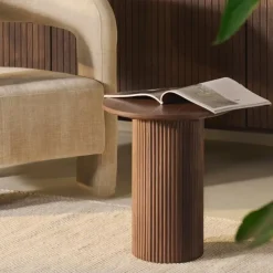 Nora Bijzettafel - Ø40cm Walnoot