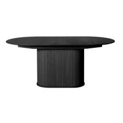 Nordic Home - Amie uitschuifbare eettafel 95x180-230 cm ovaal - zwart