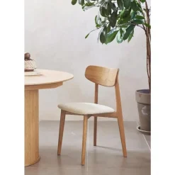 Nordic Home - Elim eetkamerstoel bouclé - naturel