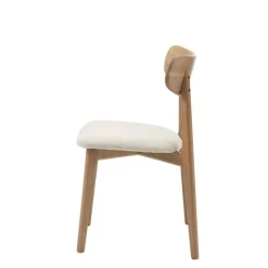 Nordic Home - Elim eetkamerstoel bouclé - naturel