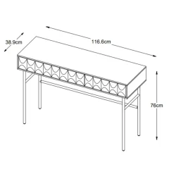 Nordic Home - Magnus eiken sidetable - 117 cm - espresso