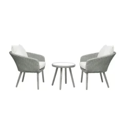 Nordic Home - Seth bistro set wicker - grijs/hout