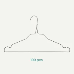 Nordix Kledinghangers set 100 stuks Metaal Zwart Draadhanger Kleerhangers