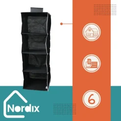 Nordix Organizer met 4 Vakken Hangend Opberger Opbergsysteem