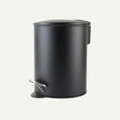 Nordix Pedaalemmer 3 Liter Badkamer Toilet Zwart Metaal
