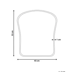 NOTH - Wandspiegel - Goud - 45 x 52 cm - Metaal
