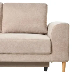 NUBORG - Hoekslaapbank 3-zits - Lichtbruin - Rechtszijdig - Chenille