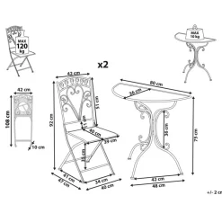 NURRA - Bistroset - Grijs - IJzer