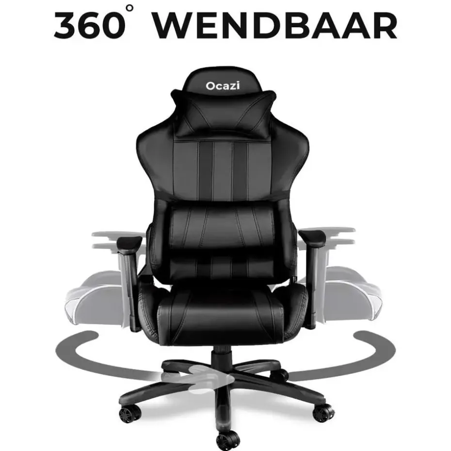 Ocazi Chicago Gamingstoel - Bureaustoel - Zwart