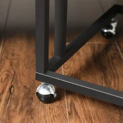 O'DADDY Bijzettafel Mangohout - Met Wielen en Pootjes - 50x35x55 cm