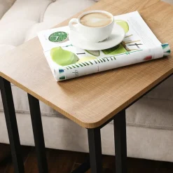 O'DADDY Bijzettafel Mangohout - Met Wielen en Pootjes - 50x35x55 cm