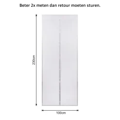 O’DADDY Deurgordijn – Magnetisch Vliegengordijn - 100x230cm – hor Wit