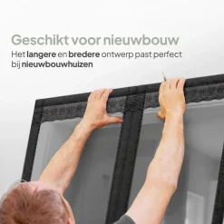 O'DADDY Deurgordijn Deluxe FIBER - Magnetisch Vliegengordijn 150x260 Zwart