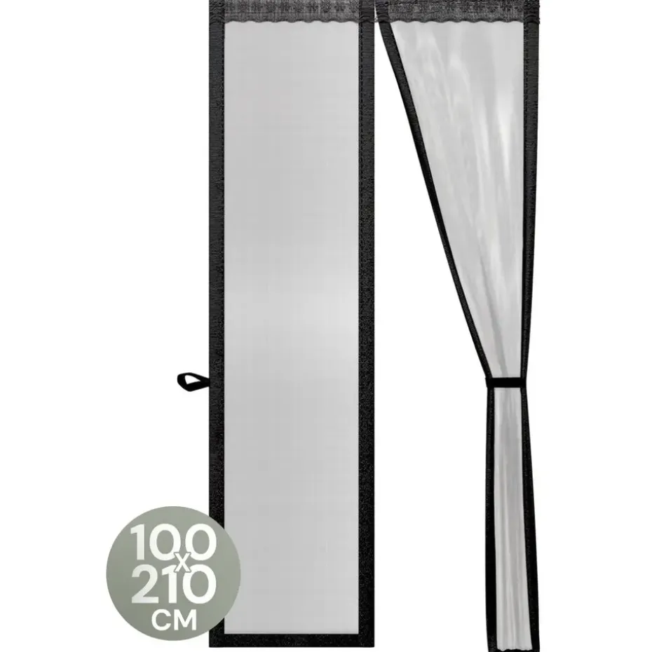 O'DADDY Deurgordijn Deluxe FIBER - Magnetisch Vliegengordijn 100x210 Zwart