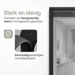 O'DADDY Deurgordijn Deluxe FIBER - Magnetisch Vliegengordijn 100x260 Zwart