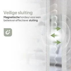 O'DADDY Deurgordijn Deluxe FIBER 100x210 - Magnetisch Vliegengordijn Wit