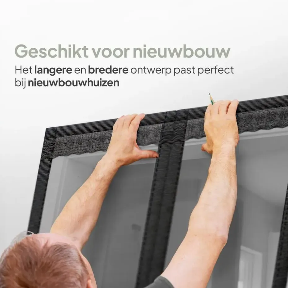 O'DADDY Deurgordijn Deluxe FIBER - Magnetisch Vliegengordijn 100x220 Zwart