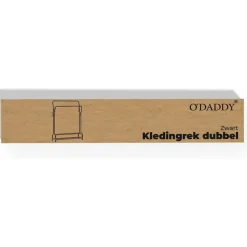 O'DADDY Dubbel Kledingrek met Schoenenrek - Zwart - 110x33x(137-157) cm