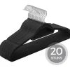 O'DADDY Fluwelen Kledinghangers - 20 Stuks - Antislip - Zwart